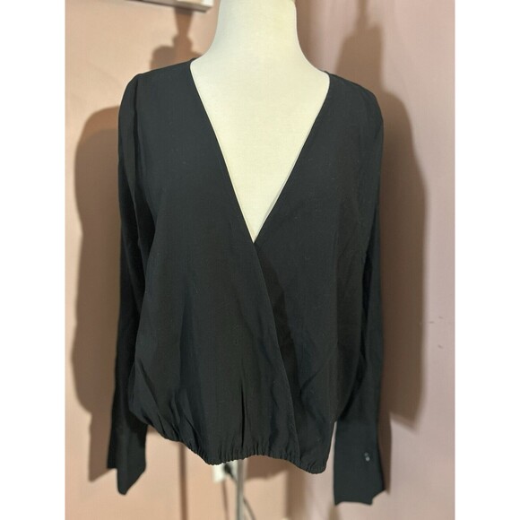 Good American Surplice Neck Top Womens Size 5 (2XL) Elastic Bottom New - Picture 1 of 13